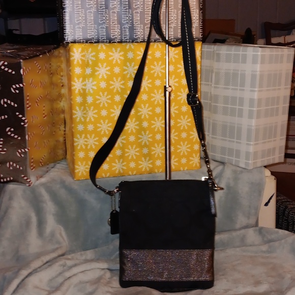 COACH Black/Pewter Crossbody - Picture 2 of 12